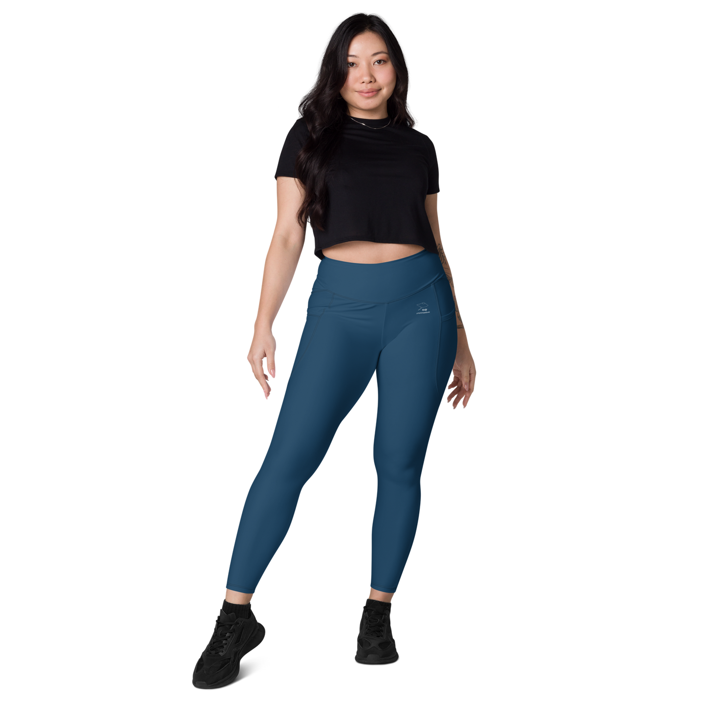 Gym leggings in navy blue