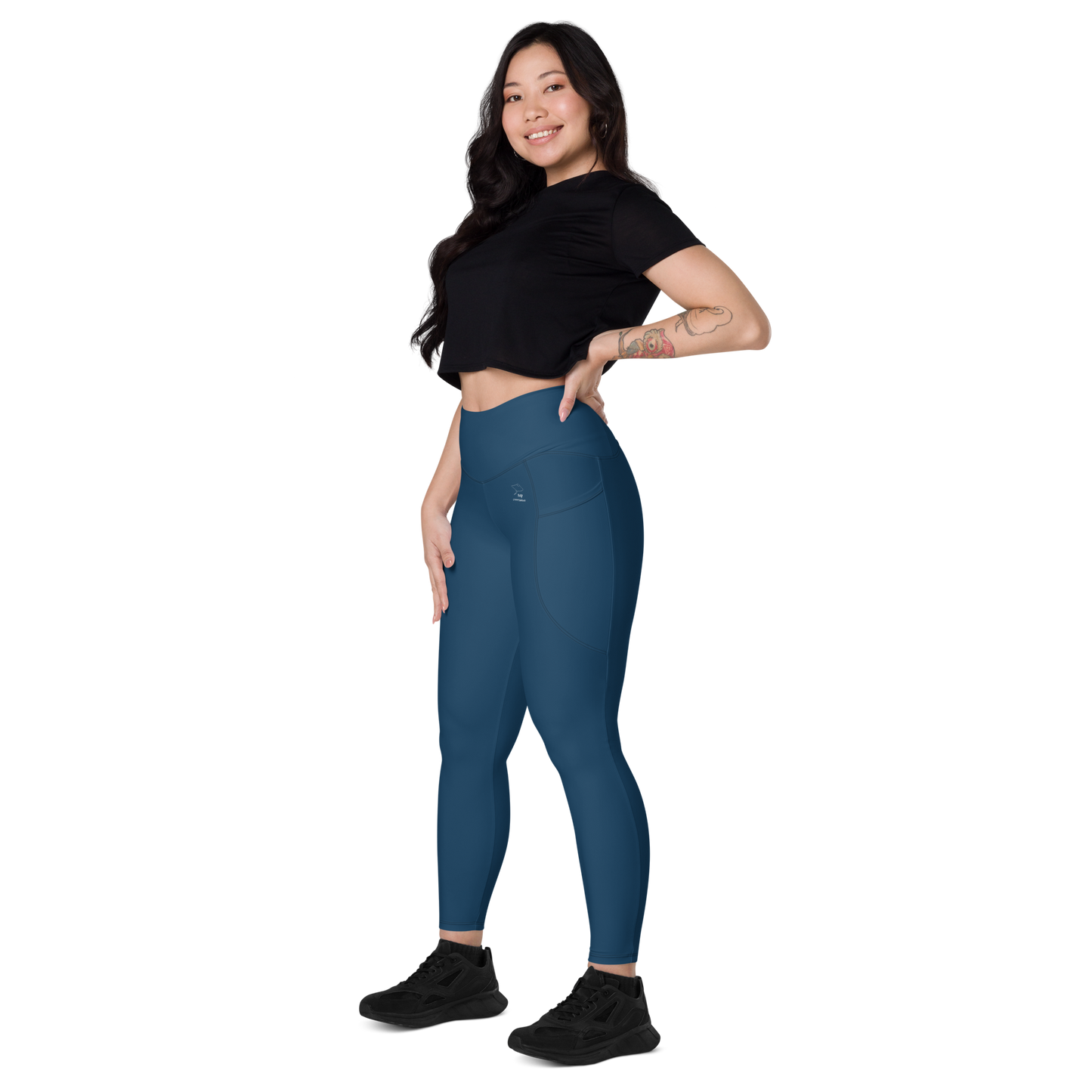 Gym leggings in navy blue