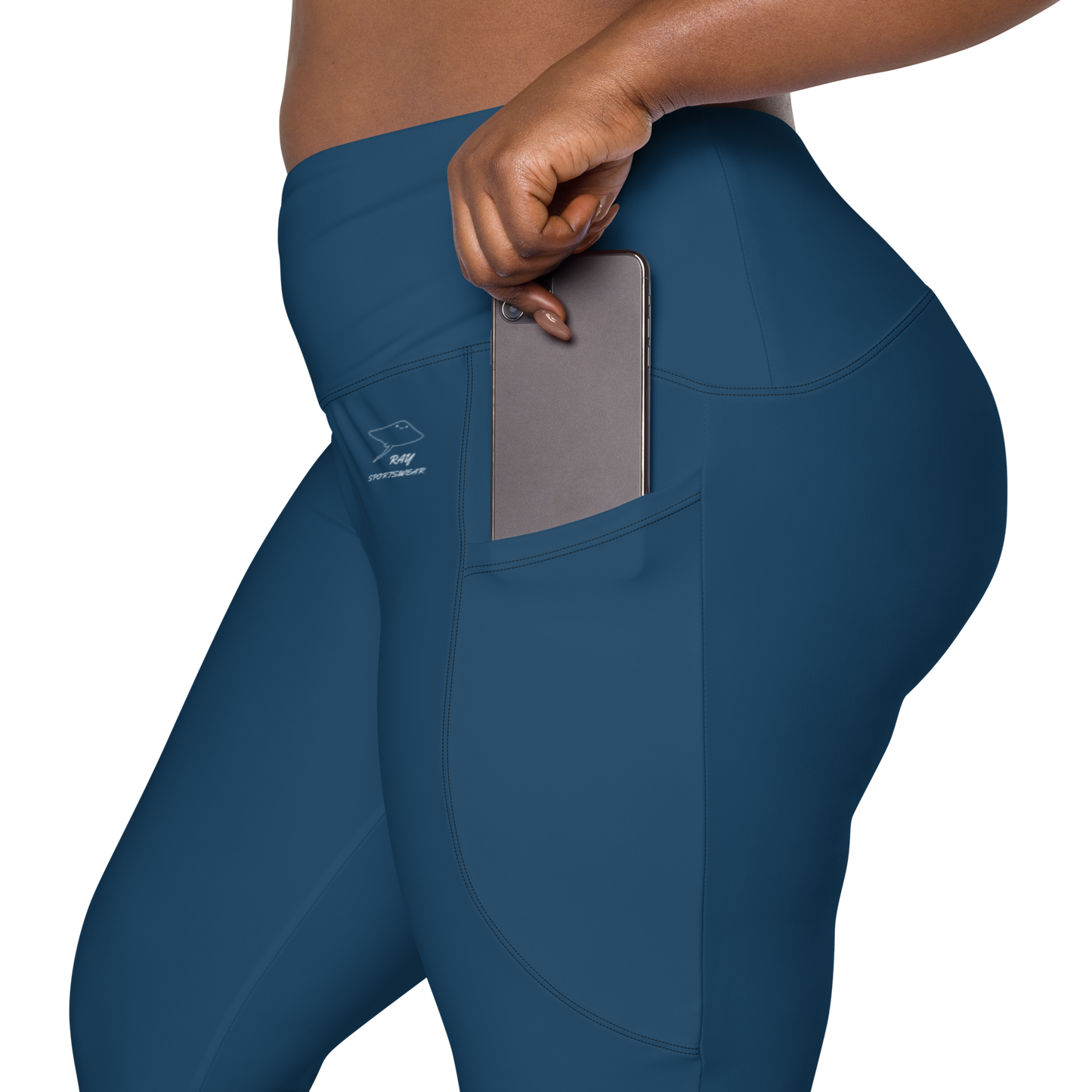 Gym leggings in navy blue